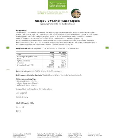 Flaxseed Oil Capsules Omega-3-6-9 for Dogs - Buy Online on GoSupps.com