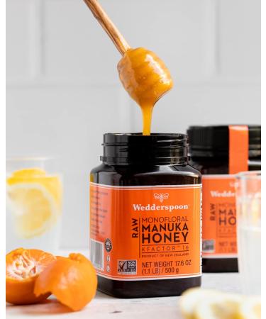 (4 PACK) - Wedderspoon - RAW Manuka Honey Active 16+ | 500g | 4 PACK BUNDLE - Buy Online on GoSupps.com