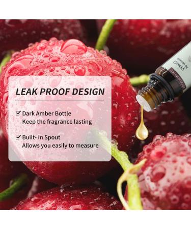 GREENSLEEVES Cherry Essential Oil, 10ml Pure Plant-Based Fruit Fragrance Oil for Aromatherapy, Essential Oils for Diffuser, Air Freshener, Massage, Bath Bomb, Scented Candle Soap Making - Buy Online on GoSupps.com