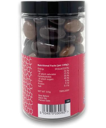 Rita Farhi Milk and Dark Chocolate Covered Almonds in a Gift Jar | Vegetarian and Chocolate Gift - Chocolate Coated Nuts - 315 g - New Palm Oil Free Recipe - Buy Online on GoSupps.com