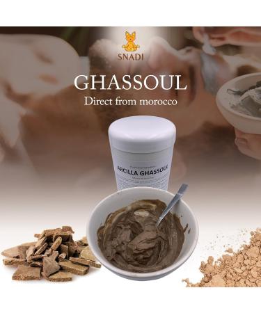 Snadi - Ghassoul Clay | 1 kg | Moroccan Lava Stone Powder | For Skin and Hair Care | Exfoliating and Softening | Rejuvenates Soothes and Softens the Skin - Buy Online on GoSupps.com