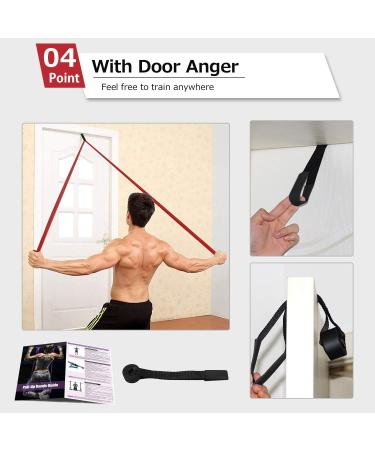 Extra Long Resistance Bands for Strength Training | Fitness Straps for Gymnastics & Yoga - Red Black Purple - Buy Online on GoSupps.com