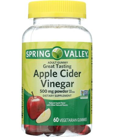 Spring Valley Apple Cider Vinegar Gummies - 500 mg 60 Ct | International Shipping | Fusion Shop Store - Buy Online on GoSupps.com