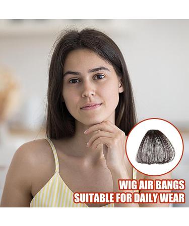 Lightweight Clip in Bangs | Wavy Bangs Wigs | Natural Fake Bangs Wispy Fake Fringe Beauty Artificial Headwear Collectible Items Fakes Fringes Ideal for Women Brown black - Buy Online on GoSupps.com
