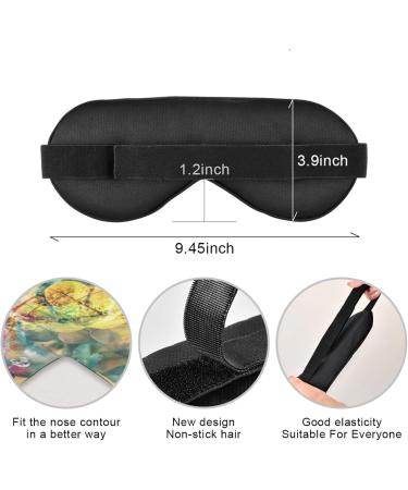 Light Blocking Sleep Mask - Abstract Flowers Butterfly Eye Cover for Men & Women | Adjustable Soft Blindfold for Travel Naps & Sleeping - Buy Online on GoSupps.com