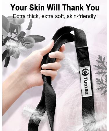 Tumaz Stretching Strap - 10 Loop Non-Elastic Yoga Strap for Home Workouts - Physical Therapy, Yoga, Pilates - Extra Thick, Durable, Soft - Original Black - Buy Online on GoSupps.com