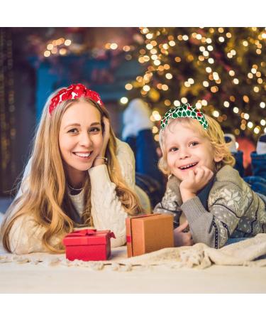 Bohue 3 Pieces Christmas Headbands Holiday Knotted Head Bands Wide Knotted Headband Christmas Hair Accessories for Women - Buy Online on GoSupps.com