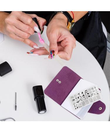 Lurrose Purple Nail Art Stamp Plate Holder - Organize Your Stamping Plates Collection for Perfect Manicures - Buy Online on GoSupps.com