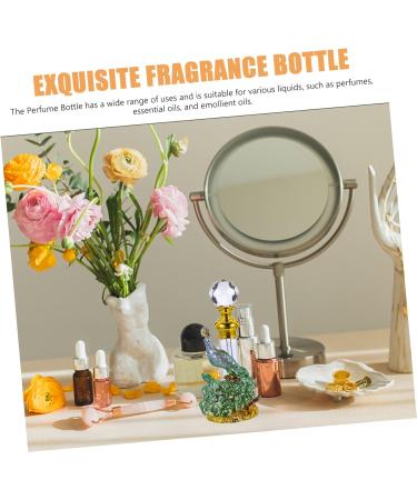 DOITOOL Perfume Bottle Essential Oil Bottle Vintage Desk Travel Aluminum Alloy 14x4x3cm Green - Buy Online on GoSupps.com