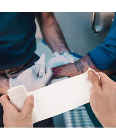 Wrap Pack of 4 + 8 Extra Clips - 4" Compression Bandage for Knee Ankle Wrist - 14.7ft Stretches - Exercise Accessories - Buy Online on GoSupps.com