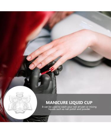 LALAFINA 1pc Nail Art Crystal Cup Dappen Dish Cup Nail Cup with Lid Manicure Liquid Holder Cup Nail Art Tool Nail Brush Acrylic Nail Monomer Liquid Bowl Clear Cups Clear Container Glass 9x9cm Assorted Color - Buy Online on GoSupps.com
