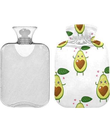 Naanle Herz Avocado 1L Transparent Hot Water Bottle - Bed & Hand Heater for Pain Relief | Heat & Cold Therapy - Buy Online on GoSupps.com