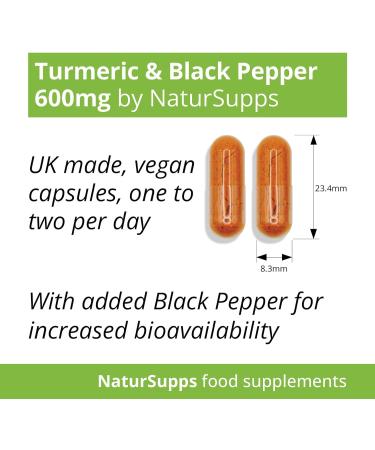 NaturPlus Turmeric Capsules high Strength with Black Pepper 600mg 365 Capsules**G - Buy Online on GoSupps.com