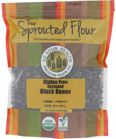 TO YOUR HEALTH SPROUTED FLOUR Organic Sprouted Black Beans, 16 OZ