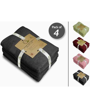 Softolle 100% Cotton Luxury Bath Towels - Set of 4 - 600 GSM, Grey, 27 x 54 inches - Buy Online on GoSupps.com