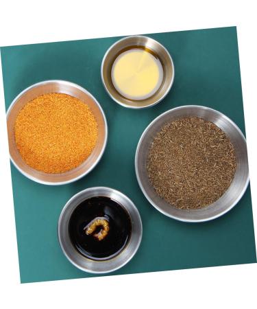 Ciieeo 8 Pcs Dish Stainless Steel Saucers Home Sauce Plates Practical Sauce Plates Small Serving Bowls Sauce Bowl Seasoning Dipping Bowls Household Saucer Korean Soy Sauce Dessert Plate 11.4X11.4X2.4CMx2pcs Silverx2pcs - Buy Online on GoSupps.com