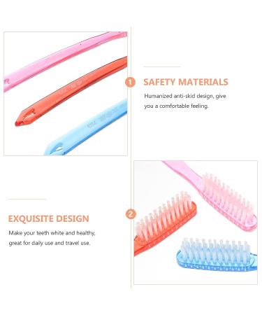 6pcs Premium Manual Hard Bristles Toothbrush for Adult Teeth Stain Cleaning - SUPVOX - Buy Online on GoSupps.com