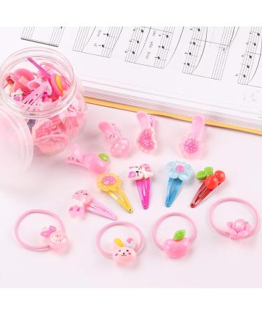 Seatecks Girl Hair Clips 36Pcs Cartoon Headwear Gift Set - Animal Snap Clips & Bow Ties for Baby Girls, Kids, and Toddlers | Style A - Buy Online on GoSupps.com