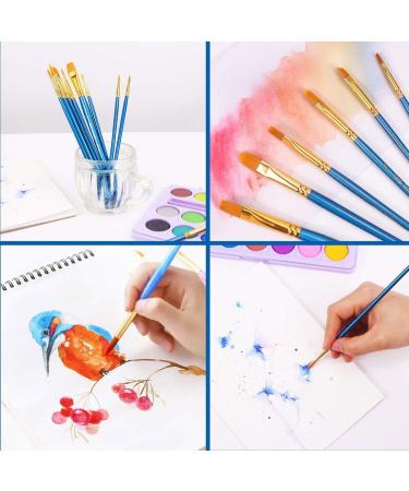 10 Pack Nylon Painting Brush Set - Ideal for Oil and Watercolor - Perfect Gift for Painting Enthusiasts - C-100P - Buy Online on GoSupps.com