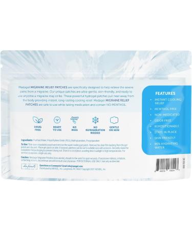 Medagel Migraine Relief Patch - Cooling Patches for Headaches - USA Made (1 Pack, 4 Patches) - Buy Online on GoSupps.com