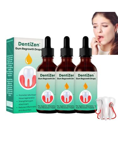 Drops for gums dentizes Gum Regrowth Drops drops for the care of the gums to relieve gum bleeding dental serum to improve the health of the gums (3 3 pieces