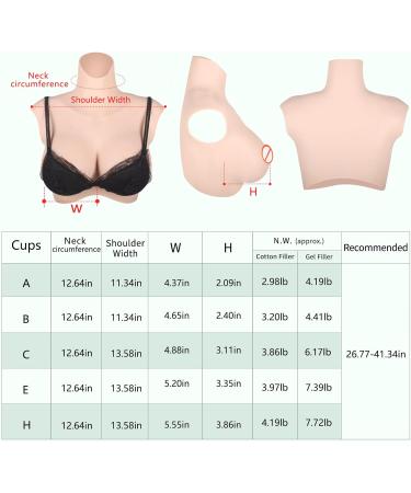 Buy Icever Silicone Breast Prostheses Realistic Gel-Filled A Cup Fake Breasts for Crossdressers Mastectomy and Drag Queens (Beige) - Buy Online on GoSupps.com