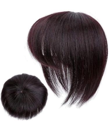 1PC Human Hair Topper Thinning Hair Topper Clip in Hairpieces Short Hair Wigs 20cm Dark Brown Hair Extensions for Women - Buy Online on GoSupps.com
