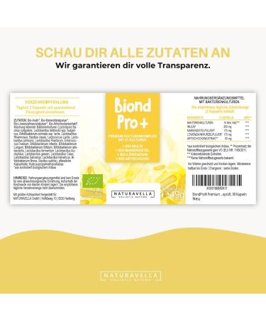 Dr. Elisabeth Biondpro+ | Premium 21 Strain Probiotic Complex with Bio-Inulin & Organic Herbs | Vegan Darmflora Intestinal Support | 90 Capsules - Buy Online on GoSupps.com