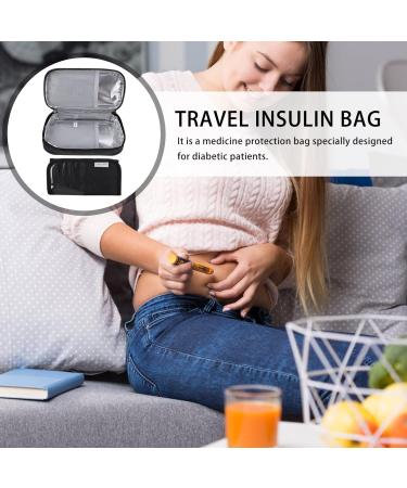 Portable Insulin Cooler Bag - Medicine Cooling Container for Patients | Black Insulated Travel Case - Buy Online on GoSupps.com