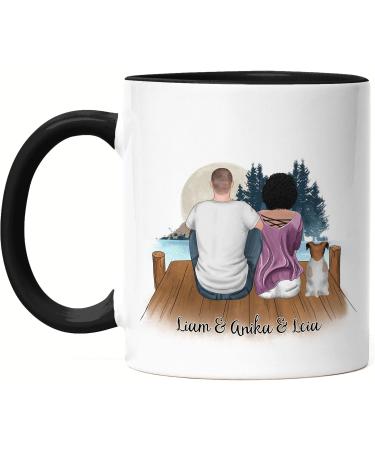 Personalized Kiddle Design Couple with Dogs Mug - Perfect Gift for Dog Lovers Dog Mom & Dad - Buy Online on GoSupps.com