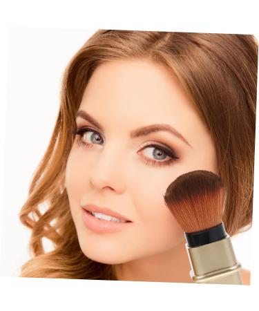 Professional Retractable Blush & Powder Brush - Travel-Friendly Golden Makeup Brush | Shop Internationally at Your Brand Name - Buy Online on GoSupps.com