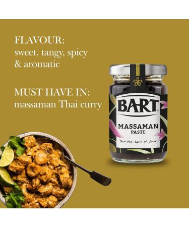 BART Massaman Paste Jar - Sweet Thai Curry Paste Ideal for Lamb or Beef Curry - Mild Heat & Gluten Free (6x105g Bulk Buy Set) - Buy Online on GoSupps.com
