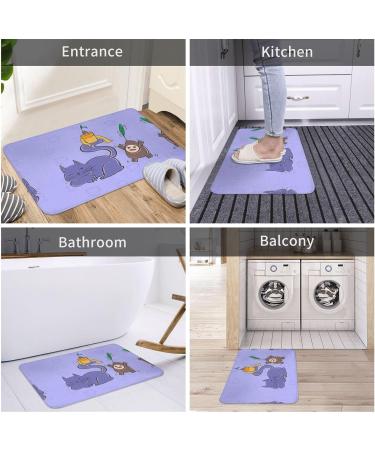 Yyhhaofa Sunflower Seeds and Cats Pattern Flannel Non Slip Floor Mat : 16x24 in Easy to Clean Moderate Thickness Anti-Slip Sunflower Seeds and Cats One Size - Buy Online on GoSupps.com