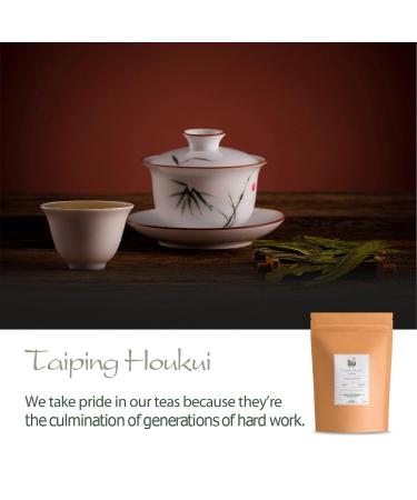 Taiping Houkui Green Tea - Premium Chinese Tea - 100g Monkey Chief Tee - Organic & Authentic Tai Ping Hou Kui - Buy Online on GoSupps.com