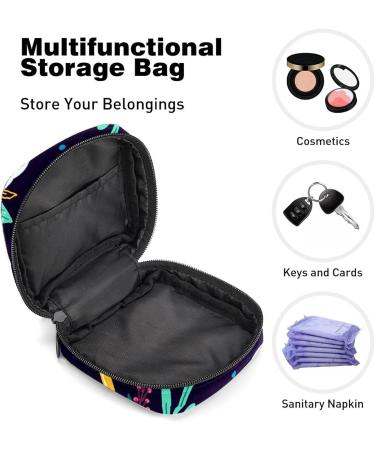 White Swan Floral Sanitary Napkin Storage Bag - Portable Period Pouch for Women & Teens - Multi-colored - Buy Online on GoSupps.com