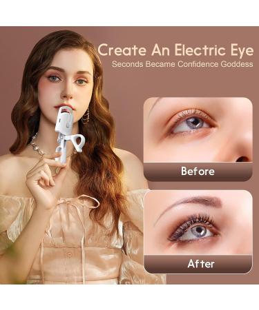 Heated Electric Eyelash Curlers - 3 Heat Levels - White - Buy Online on GoSupps.com
