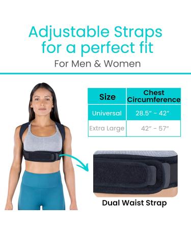 Vive Posture Corrector - Adjustable Upper Back Brace for Kyphosis Neck & Shoulder Pain Relief - Universal Clavicle Support for Men & Women - Buy Online on GoSupps.com