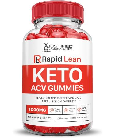 Rapid Lean Keto ACV Gummies - 3 Pack | Advanced 1000MG Formula with Apple Cider Vinegar Pomegranate & Beet Juice - Vegan Non-GMO - 180 Gummies for Weight Loss - Buy Online on GoSupps.com