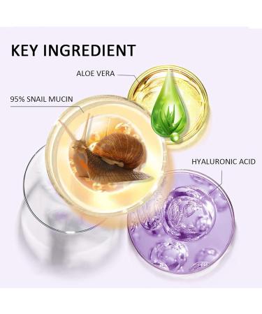 95% Snail Mucin Retinol Cream Snail Repair Cream for Improving Fine Lines & Dryness Skin Elasticity Day and Night Hydration with Aloe Vera Hyaluronic and Vitamin E 1.76 Oz - Buy Online on GoSupps.com