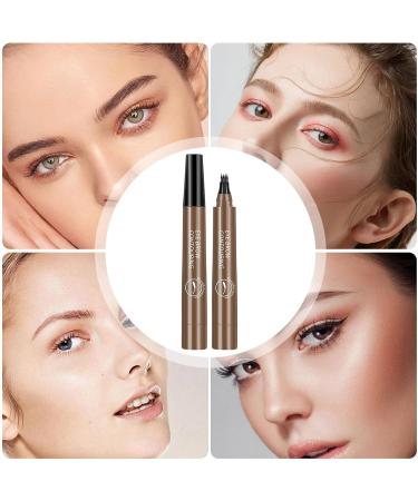 4 Point Eyebrow Pencil | Waterproof 4 Fork Tip for Eyebrow Liquid Brow Long-Lasting Brow Microblading Pencil Eyebrow Makeup Pochy Dark Brown - Buy Online on GoSupps.com