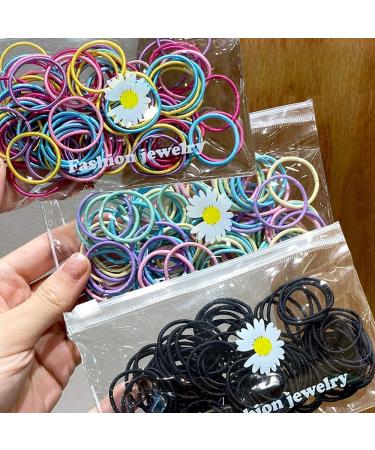 300PCS Multicolor Baby Toddler Hair Ties | Elastic Hair Bands for Kids | No Crease Ponytail Holders | Gentle on Hair | Mixed Color Set - Buy Online on GoSupps.com