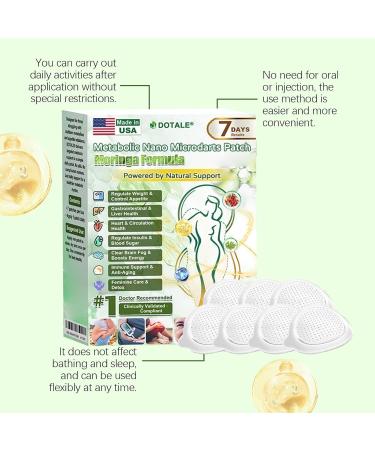 TLOPA DOTALE Metabolic Nano Microdarts Patch - 7 Tablets/Box DOTALE Moringa Patches for Promote Intestinal Digestio Natural Patches for Women and Men - Gentle Formula for All Skin (4 boxes) - Buy Online on GoSupps.com