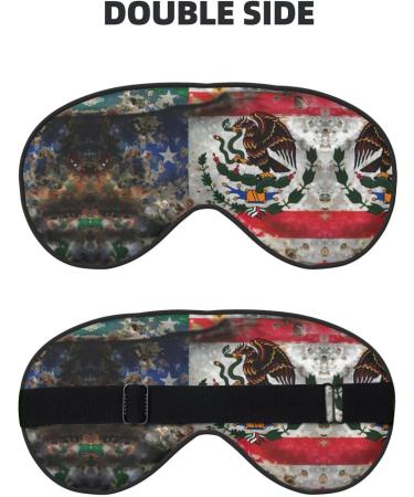 SSIMOO Mexican American Flag Eye Mask | Soft & Breathable Sleep Mask for Travel | Relaxation & Comfort - Buy Online on GoSupps.com