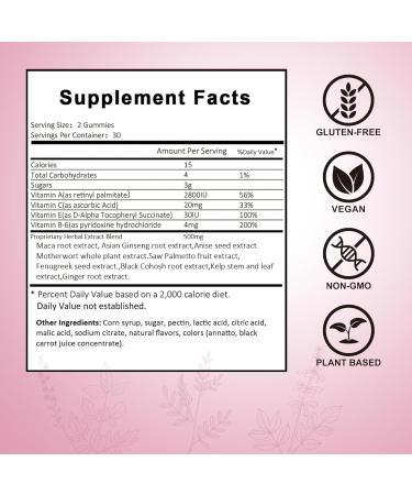 Laicuherb BBL Gummies for Women Curves-Berry Flaovr Booty Gummies with Vitamin A C B6 60 Count Bear Shape Herbal Blend - Buy Online on GoSupps.com