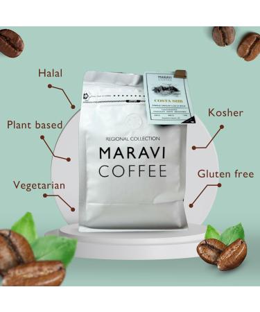Maravi Speciality Coffee - Costa Rica SHB Arabica Coffee - Percolator Grind Coffee - Medium Roast - Chocolate Grape & Macadamia Notes - 400g Percolator Grind 400 g (Pack of 1) - Buy Online on GoSupps.com