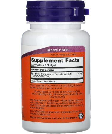 Lycopene 20mg Softgels - Powerful Antioxidant Supplement - Buy Online on GoSupps.com