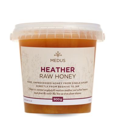Earthbreath Wild Ling Heather Raw Honey - 900g - Pure, Untreated, Unpasteurized - From One Apiary - Natural Sweetener for Cooking, Tea, Juice, Drinks, Food