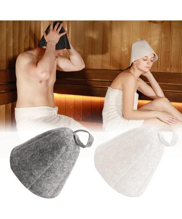2 Pieces Sauna Hut Felt Hats - Heat Protection Sauna Caps for Men & Women | Premium Sauna Accessories - Buy Online on GoSupps.com