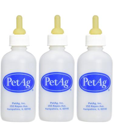 PetAg Nurser Bottle for Smaller Baby Animals - 2 oz. (3 Pack - 2 oz.)