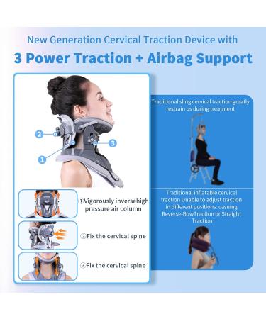 Cervical Neck Traction Device | 3 Power Traction + Airbag Support | (Brand Name) - Buy Online on GoSupps.com